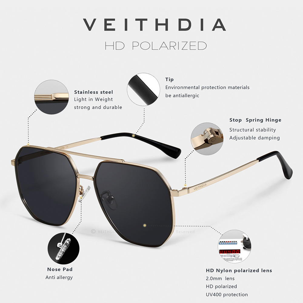 Occhiali da sole maschili in m - Sunglasses Aviator Polarized recensione e prezzo